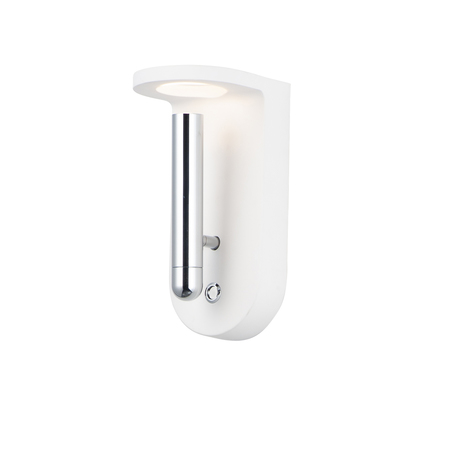 ET2 Beacon 1-Light 5" Wide White / Polished Chrome Wall Sconce E25015-WTPC